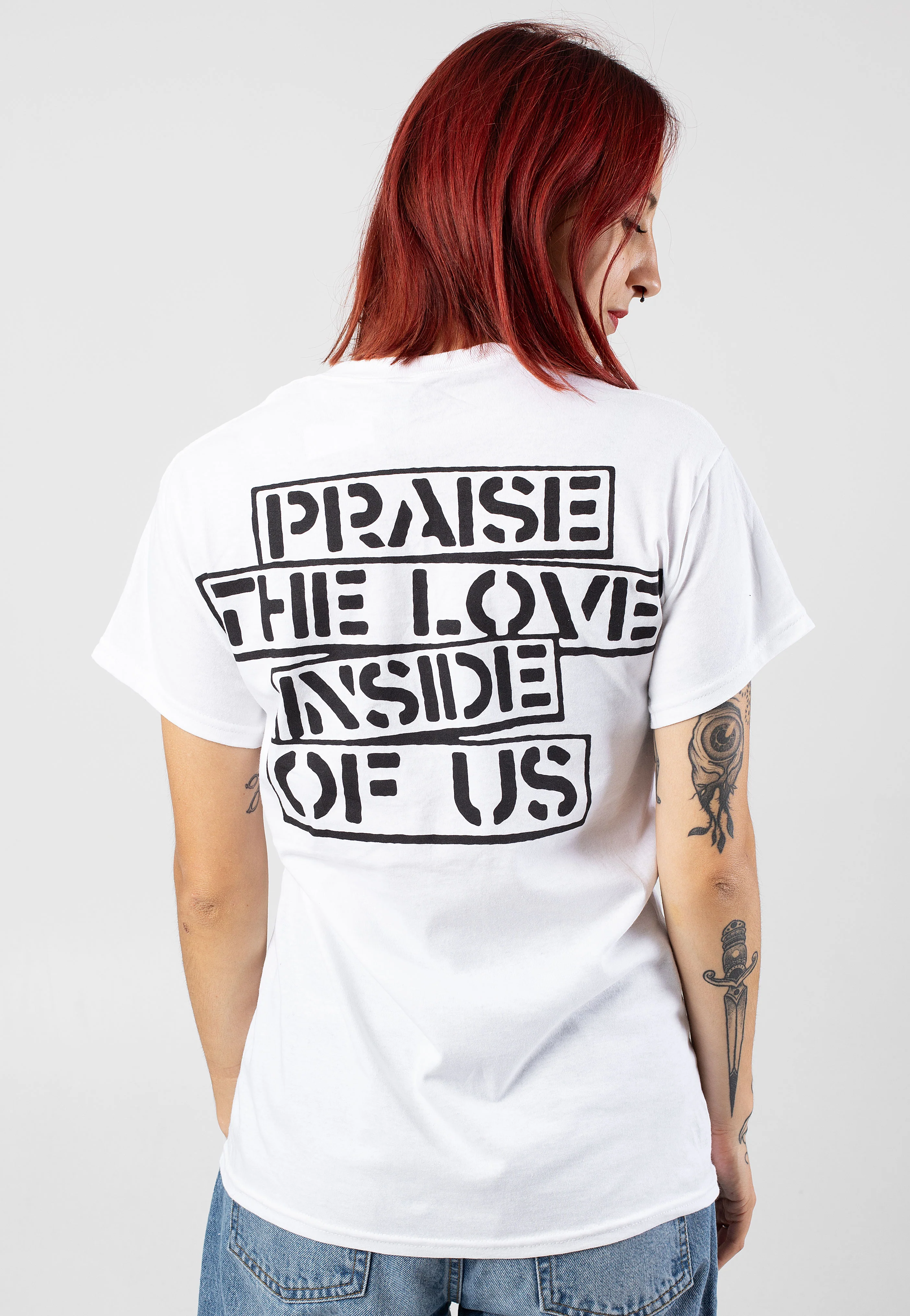 Praise The Love White - T-Shirt - Image 6