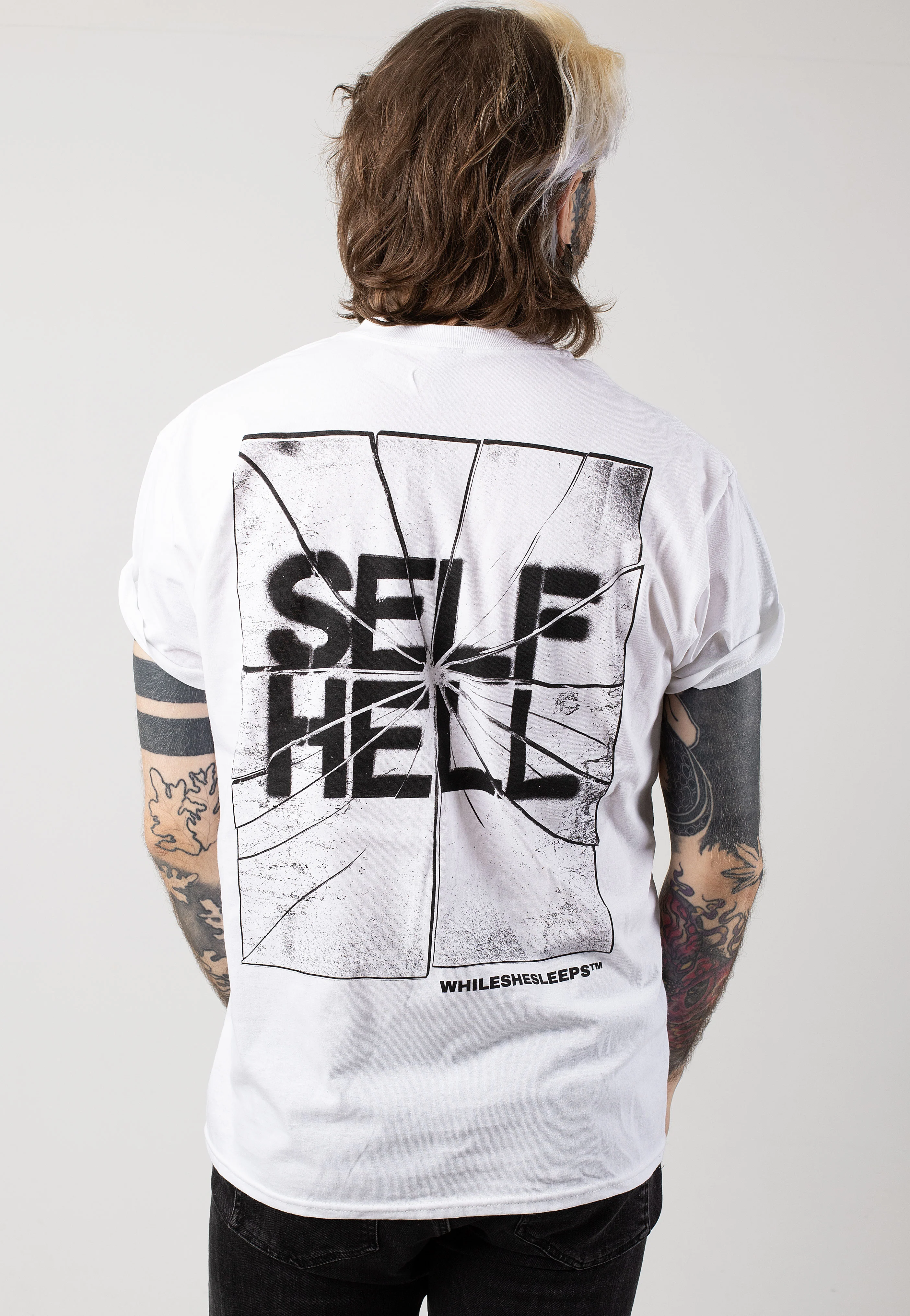 Self Hell Smash White - T-Shirt - Image 4