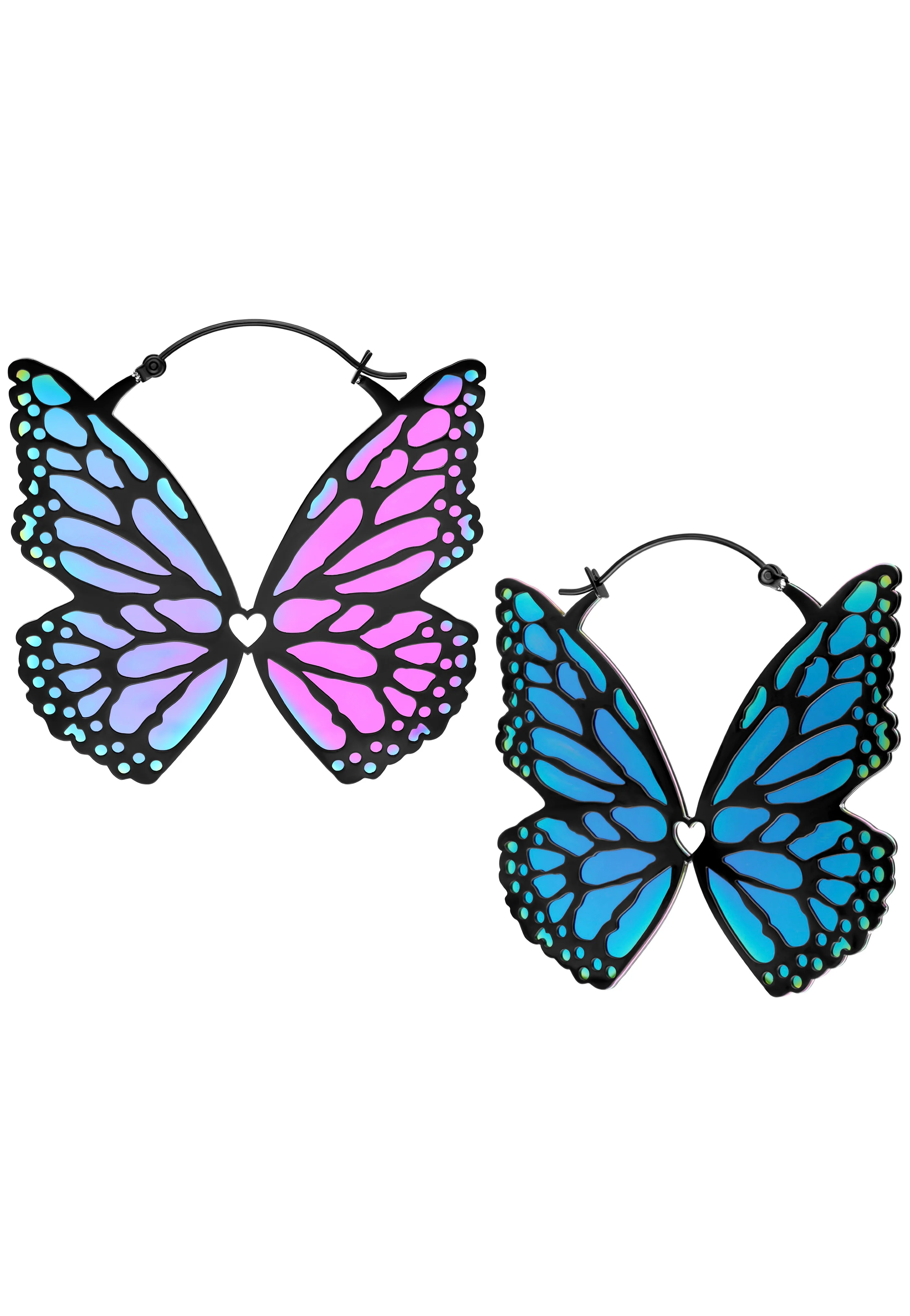 Butterfly Hoops Silver - Earrings - Image 2