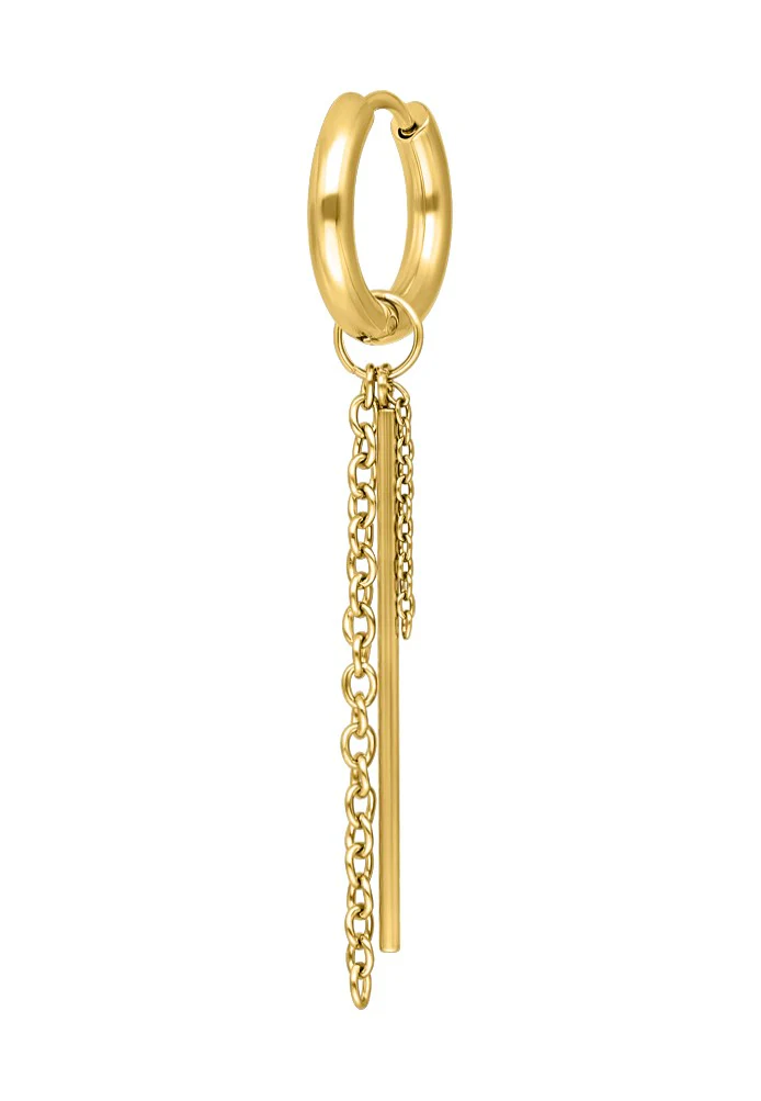 Little Bar Chain Gold - Earrings - Image 6