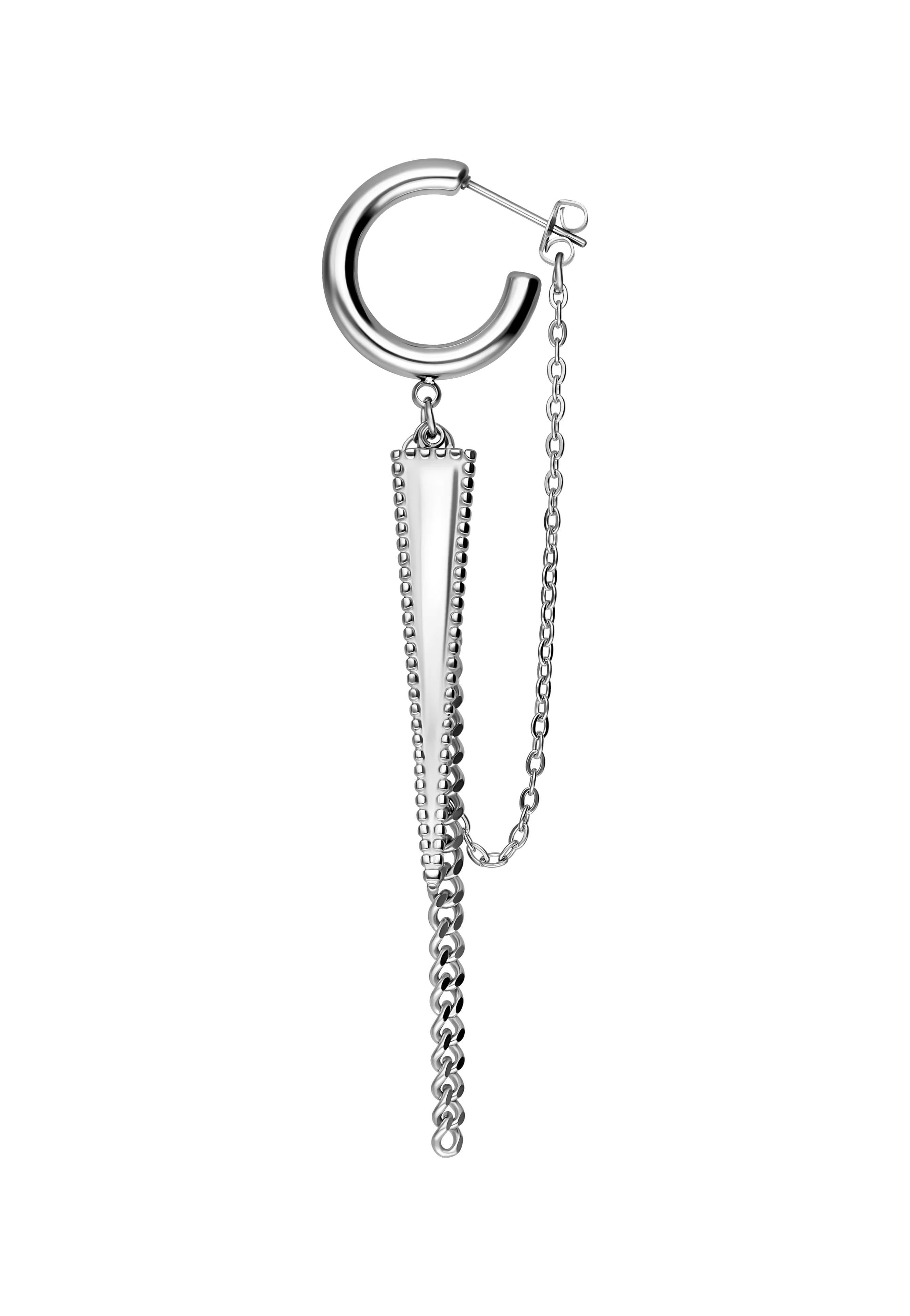 Little Rockin´Triangle Silver - Earrings - Image 3