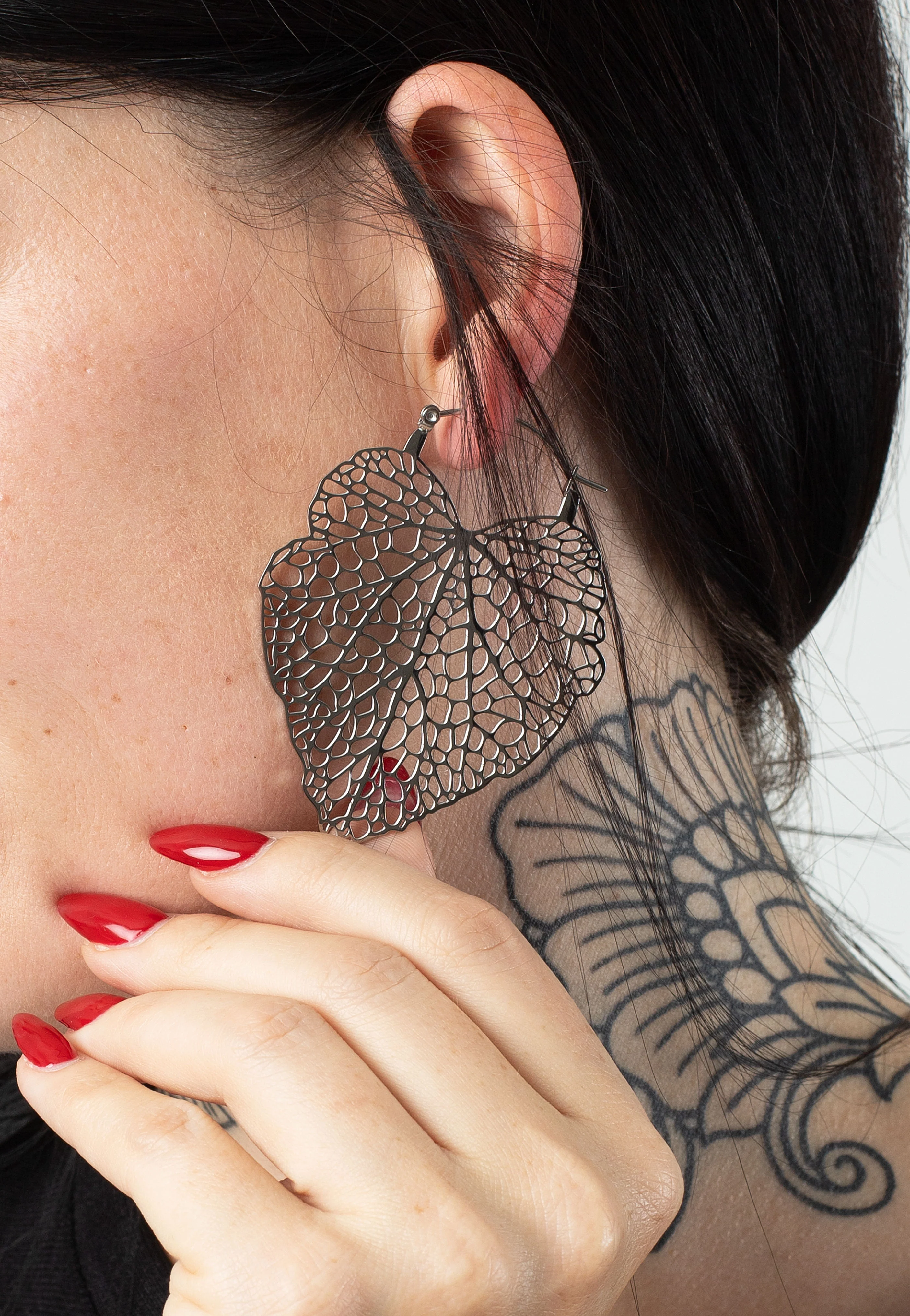 Lovely Leaf Silver - Earrings - Image 2