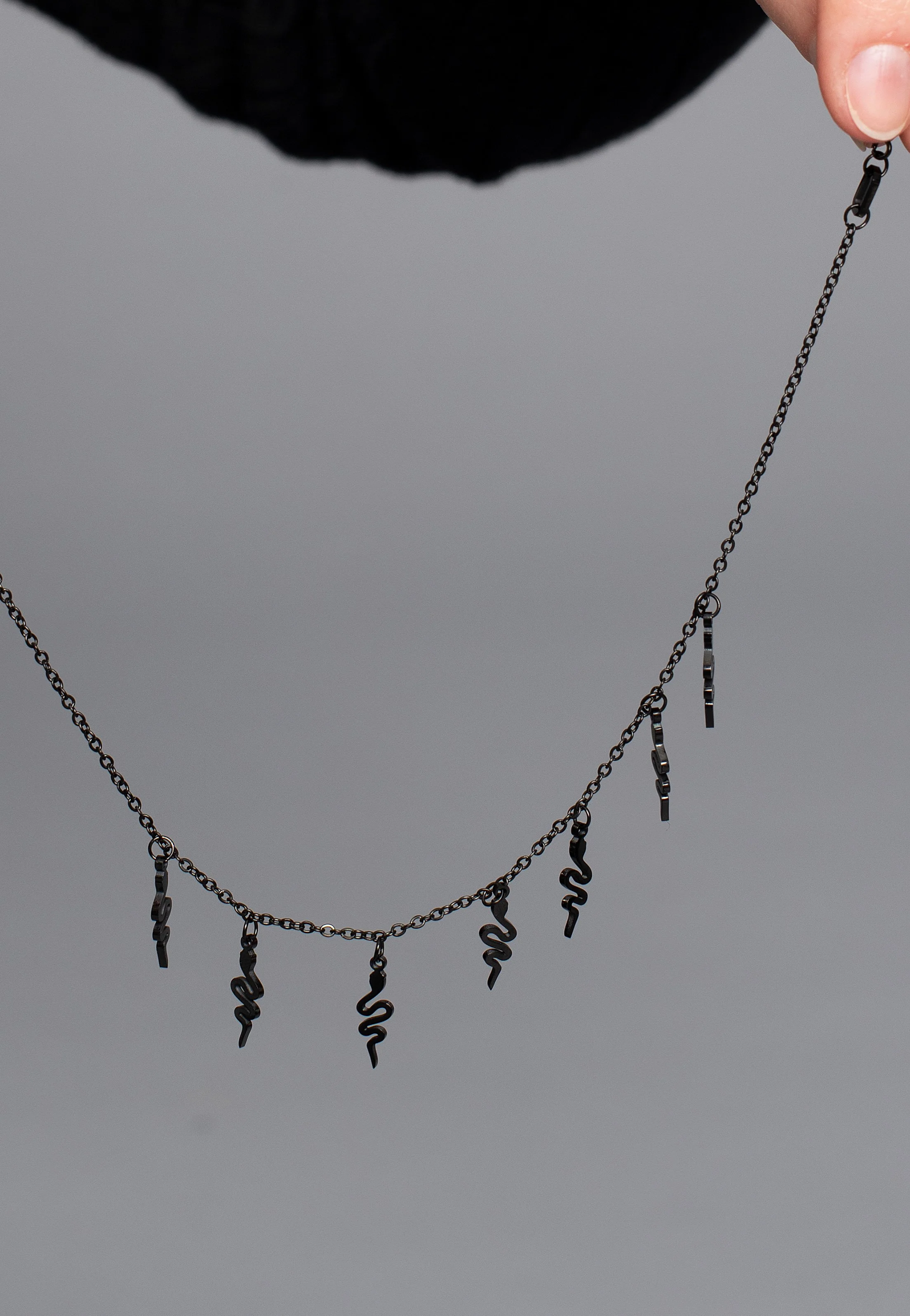 Snake Black - Ankle Chain