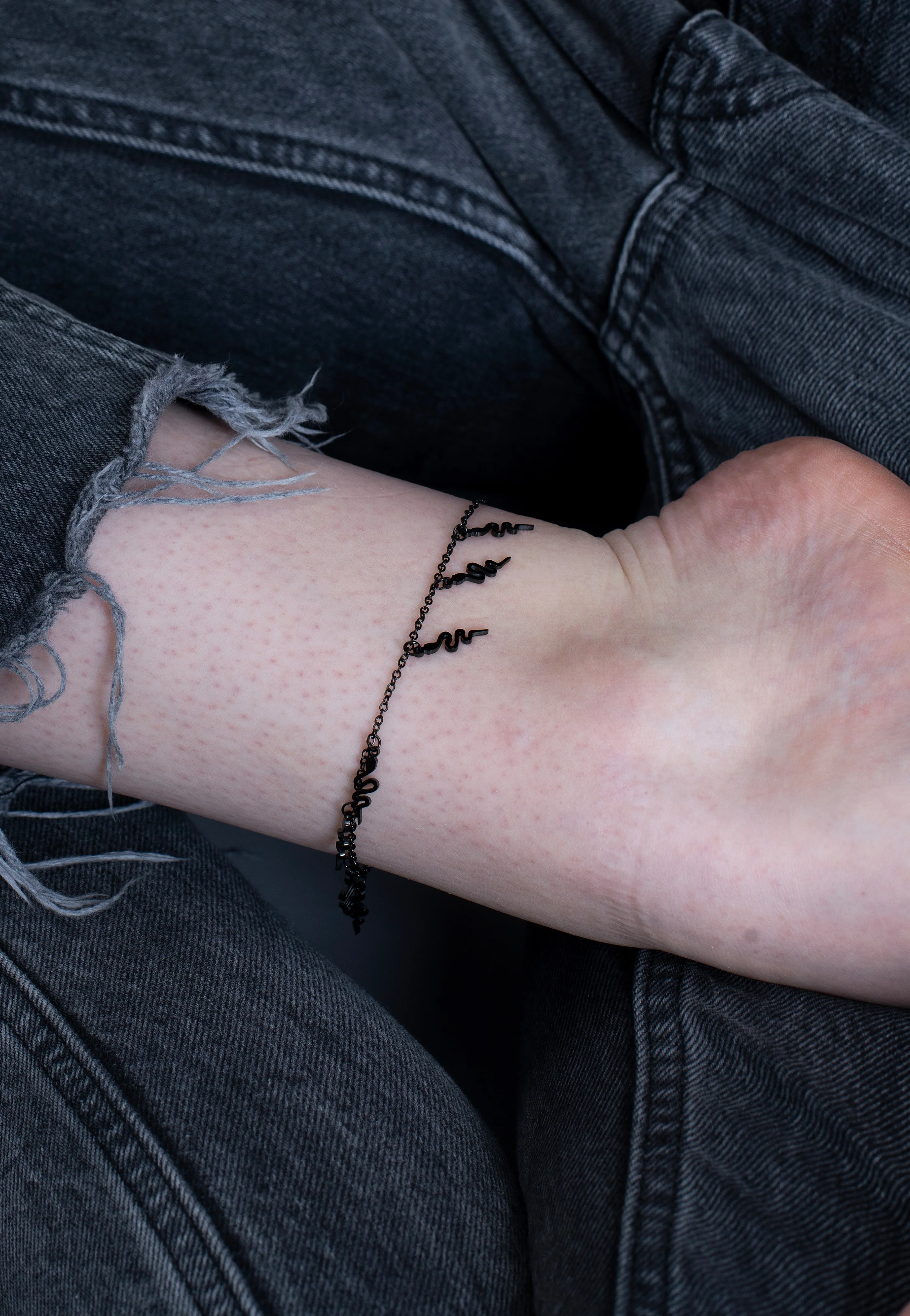 Snake Black - Ankle Chain - Image 3